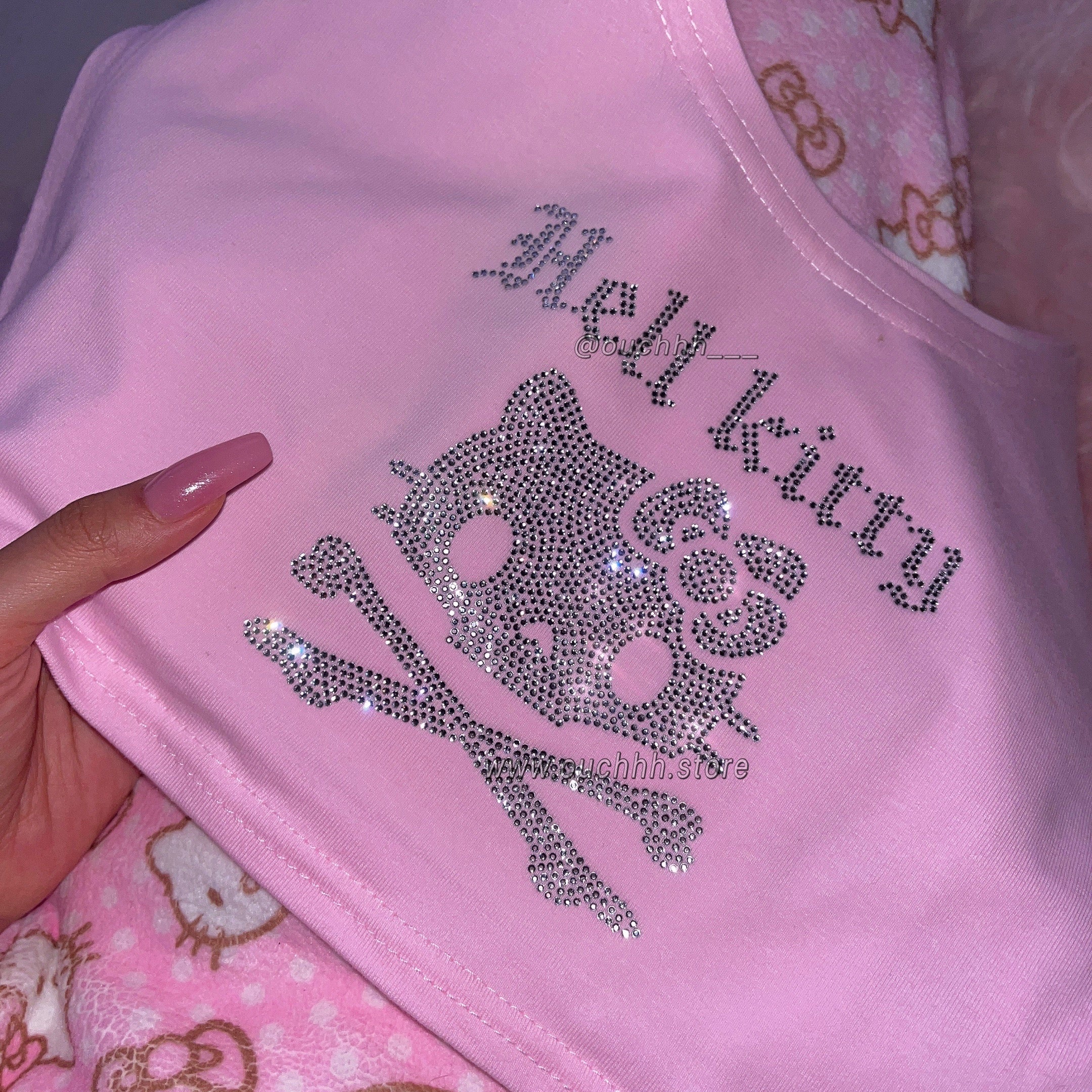 Hell Kitty Crop Top (Pink)
