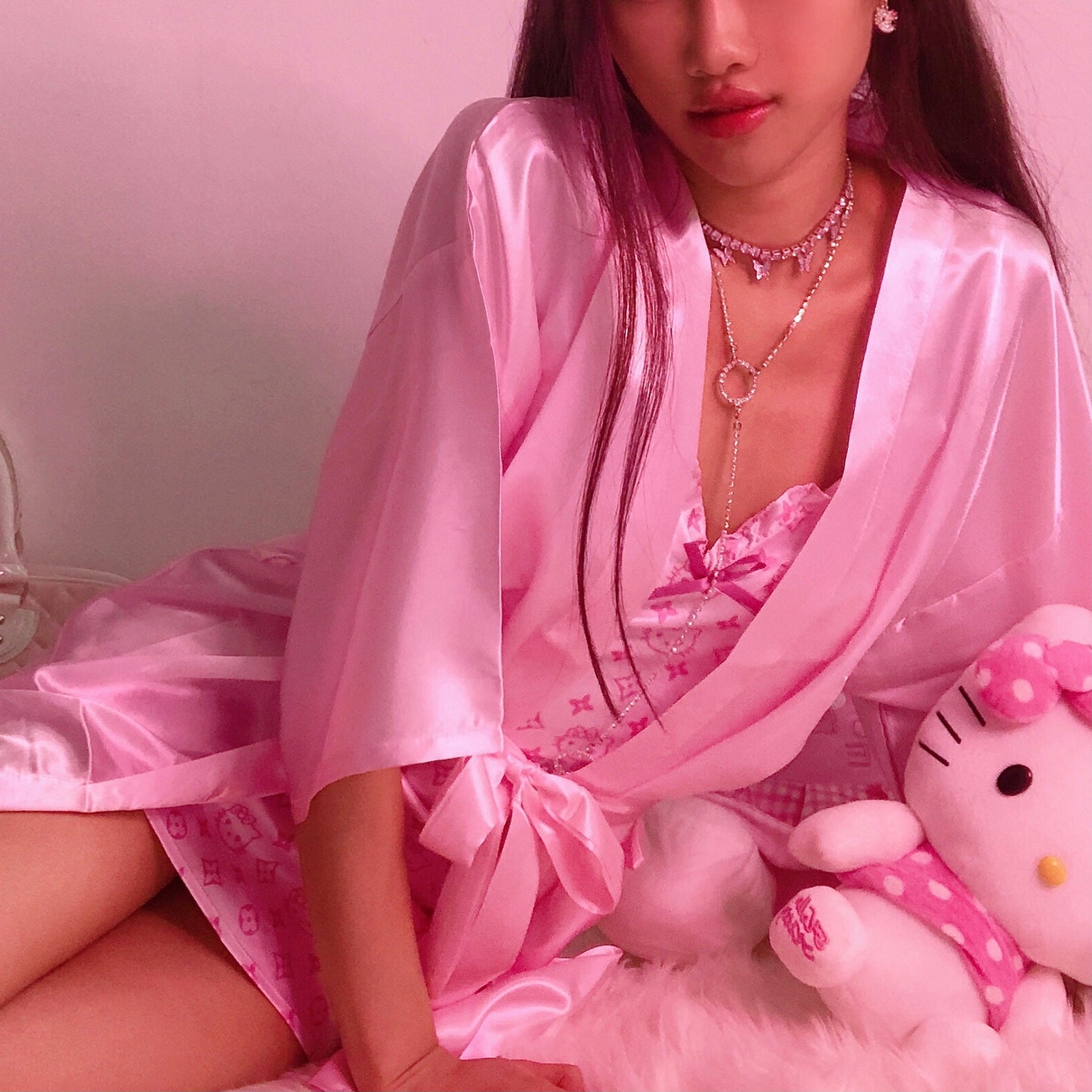 Princess Pink Satin Robes