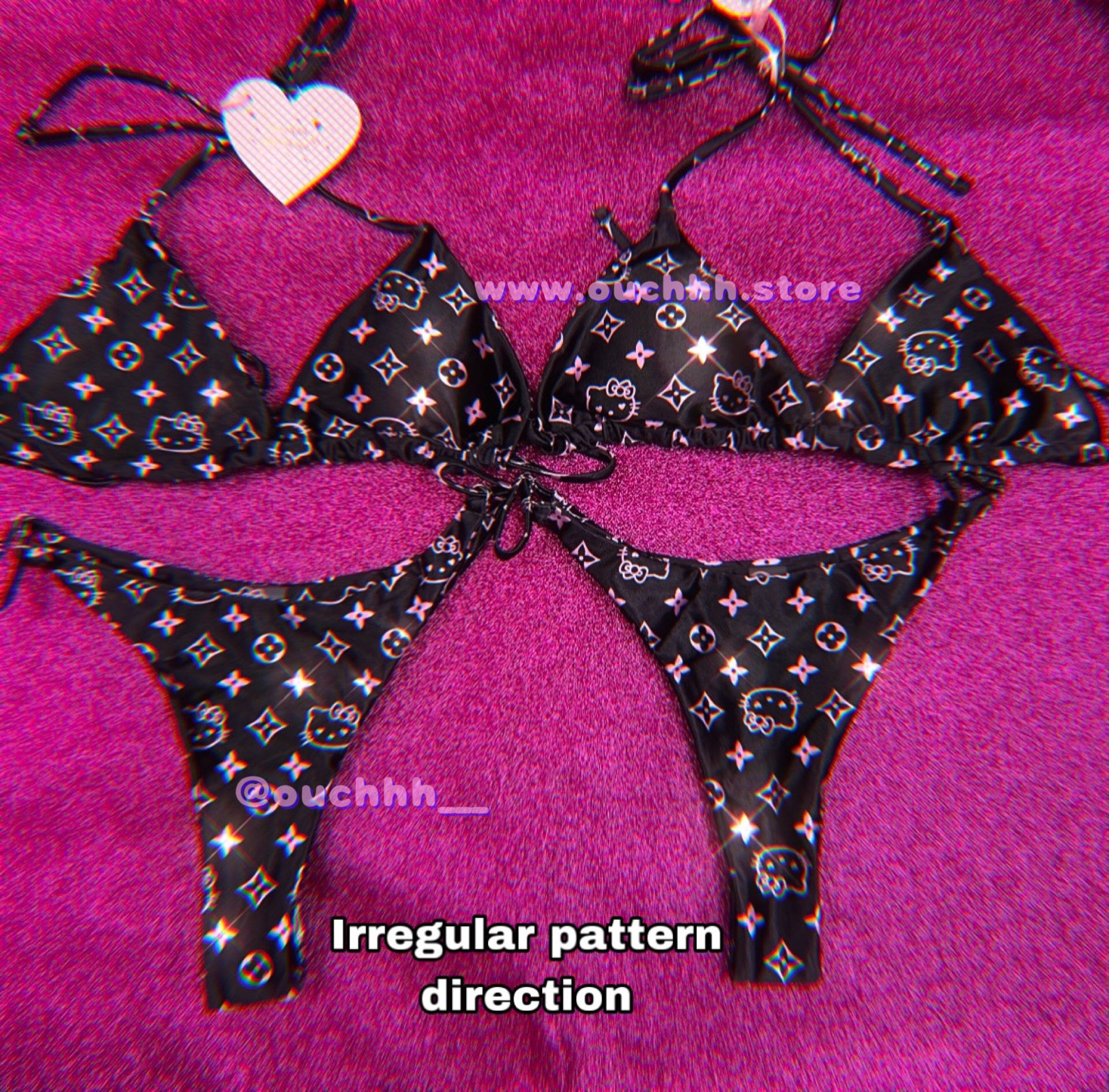 *Irregular Pattern* Lavish Kitty Bikini Set