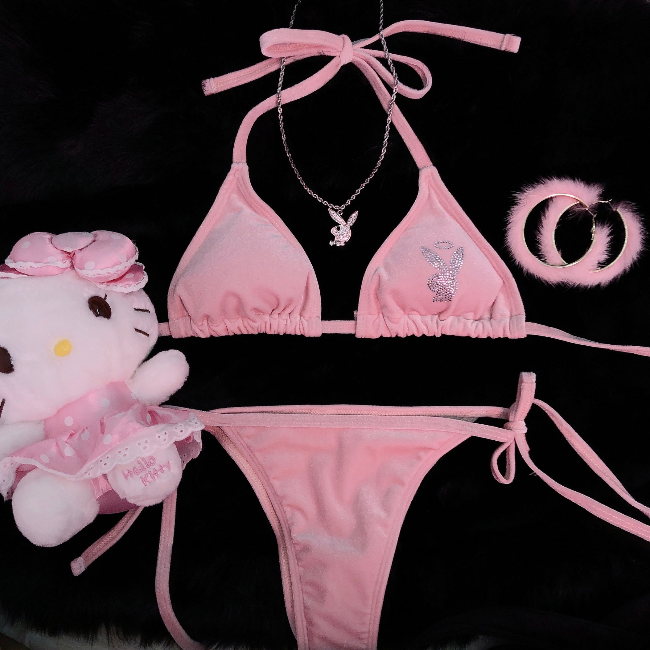 Play Angel Bikini Set (Pink)