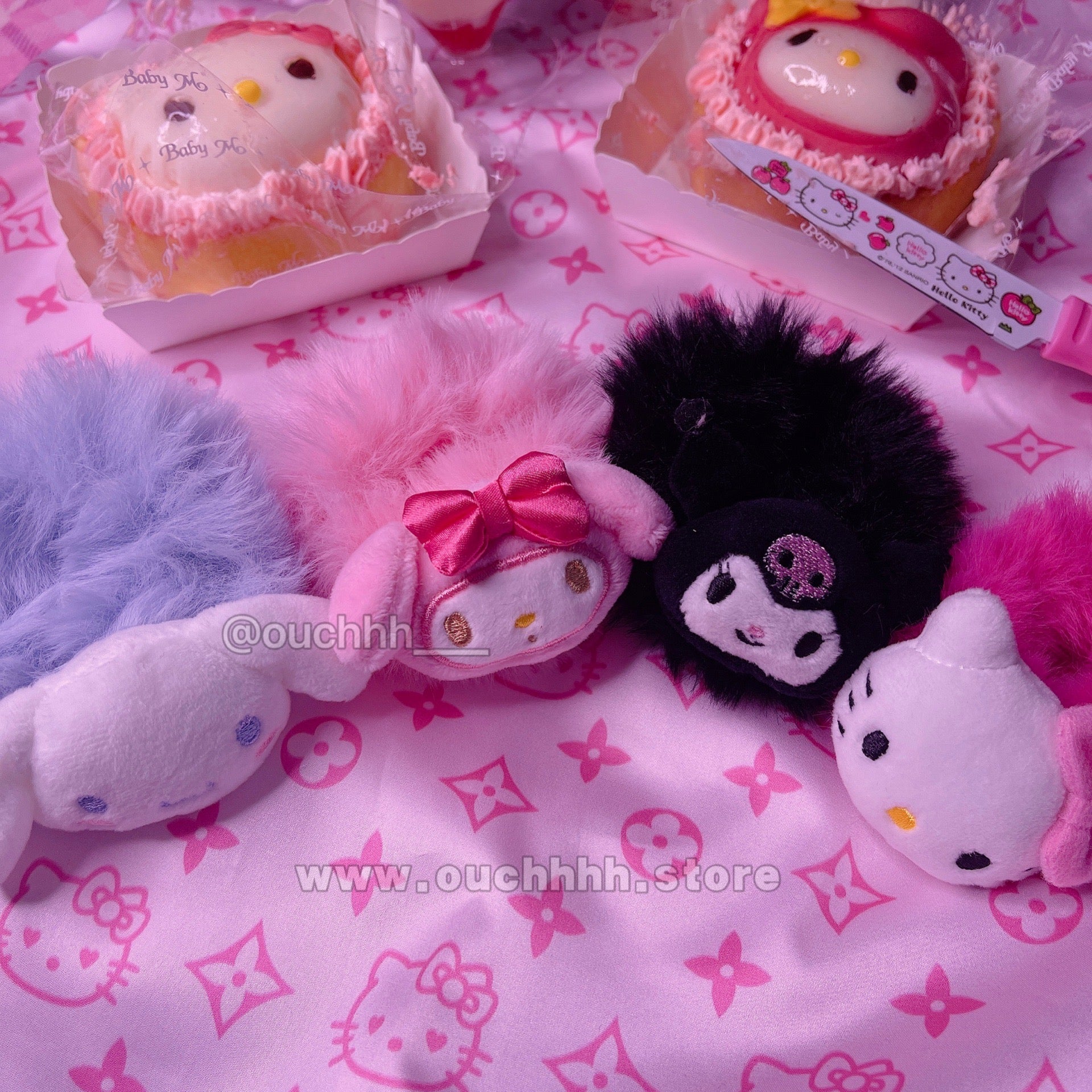 Kawaii Fluffy Scrunchies (4 Colors)