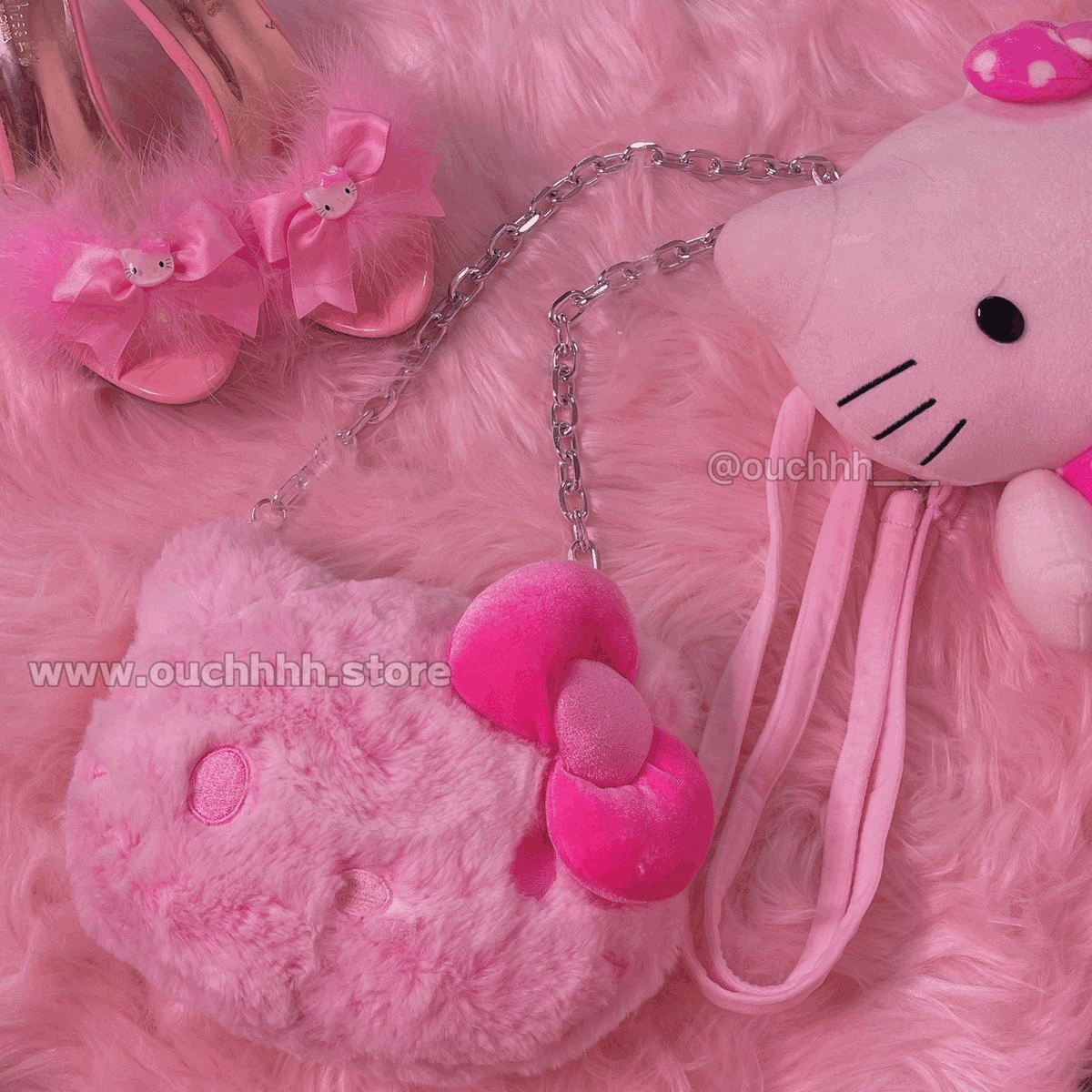 Plushie Kitty Chained Bag