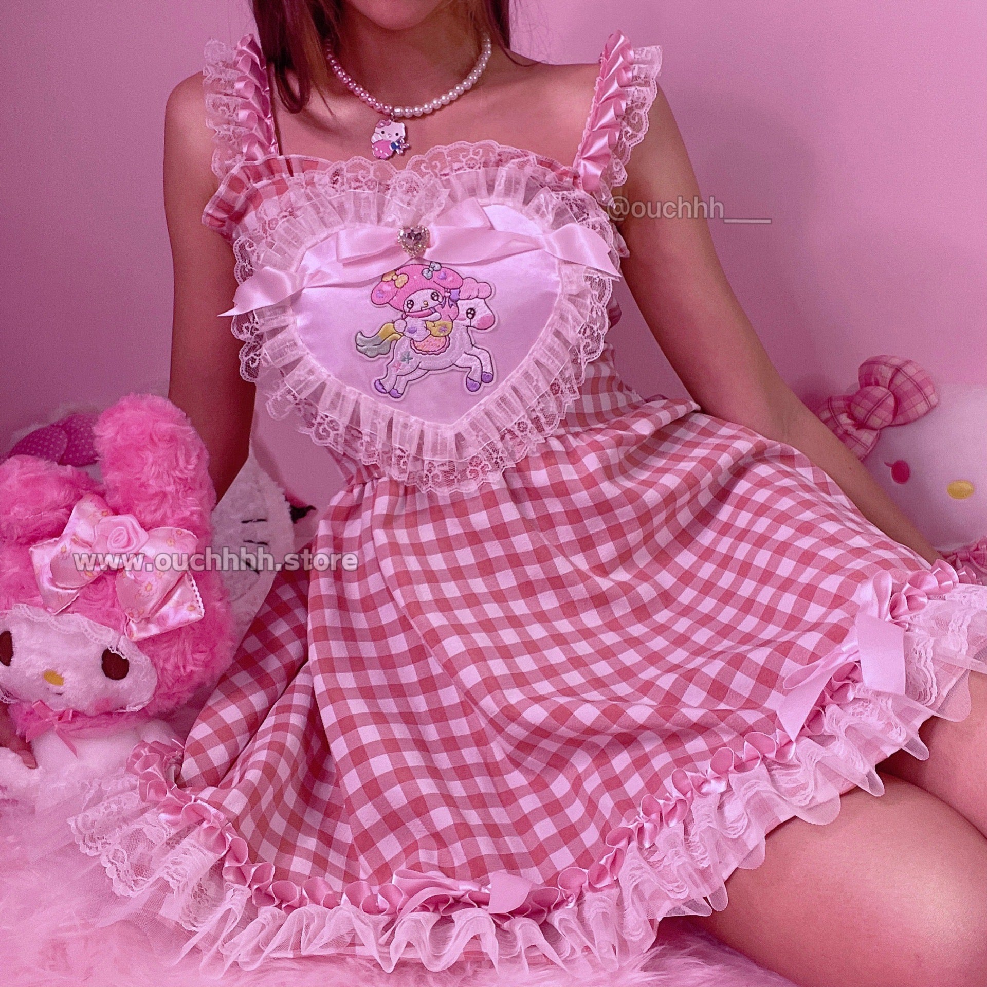 Strawberry Milk Bunny Flare Dress