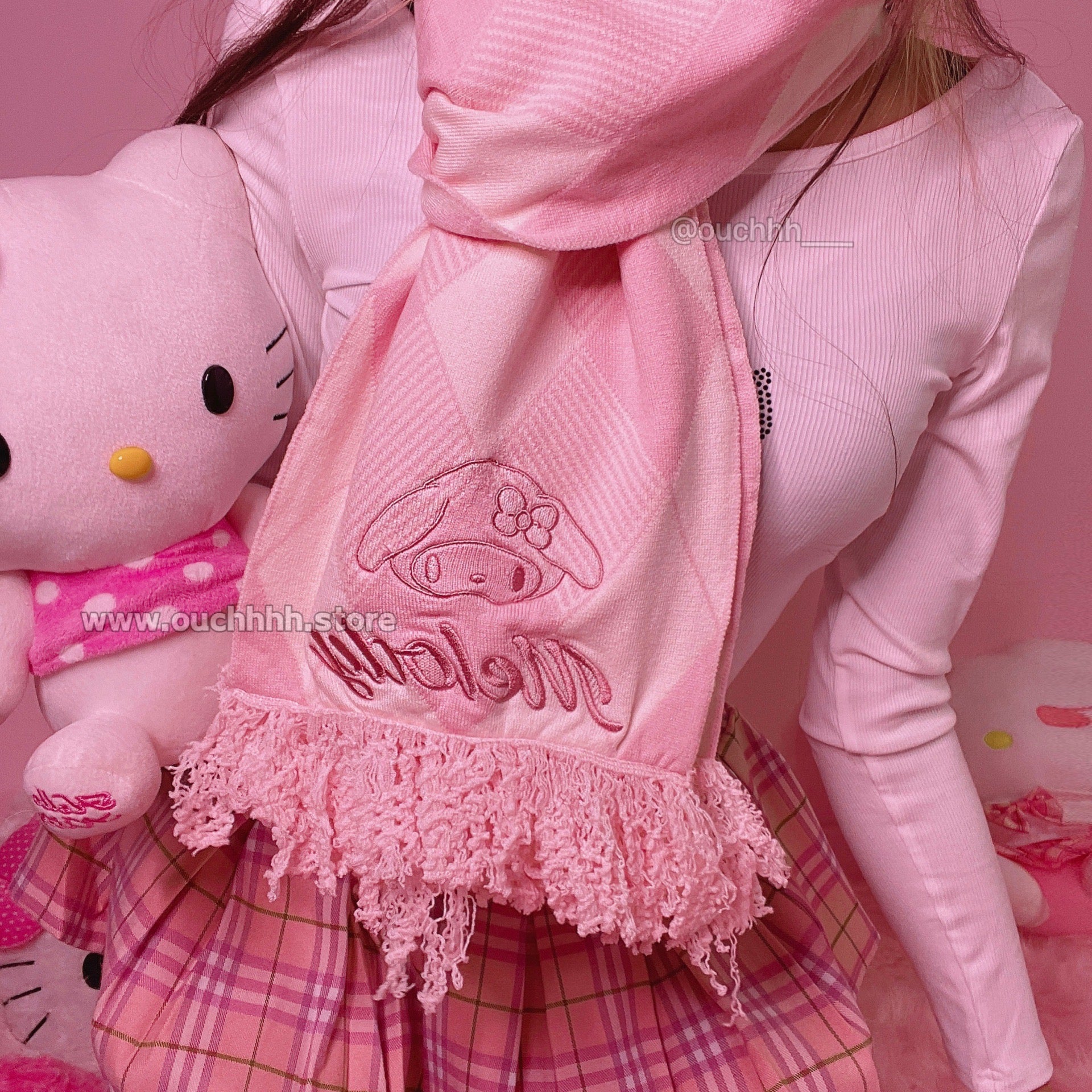 Melody Bunny Scarf (Pink)