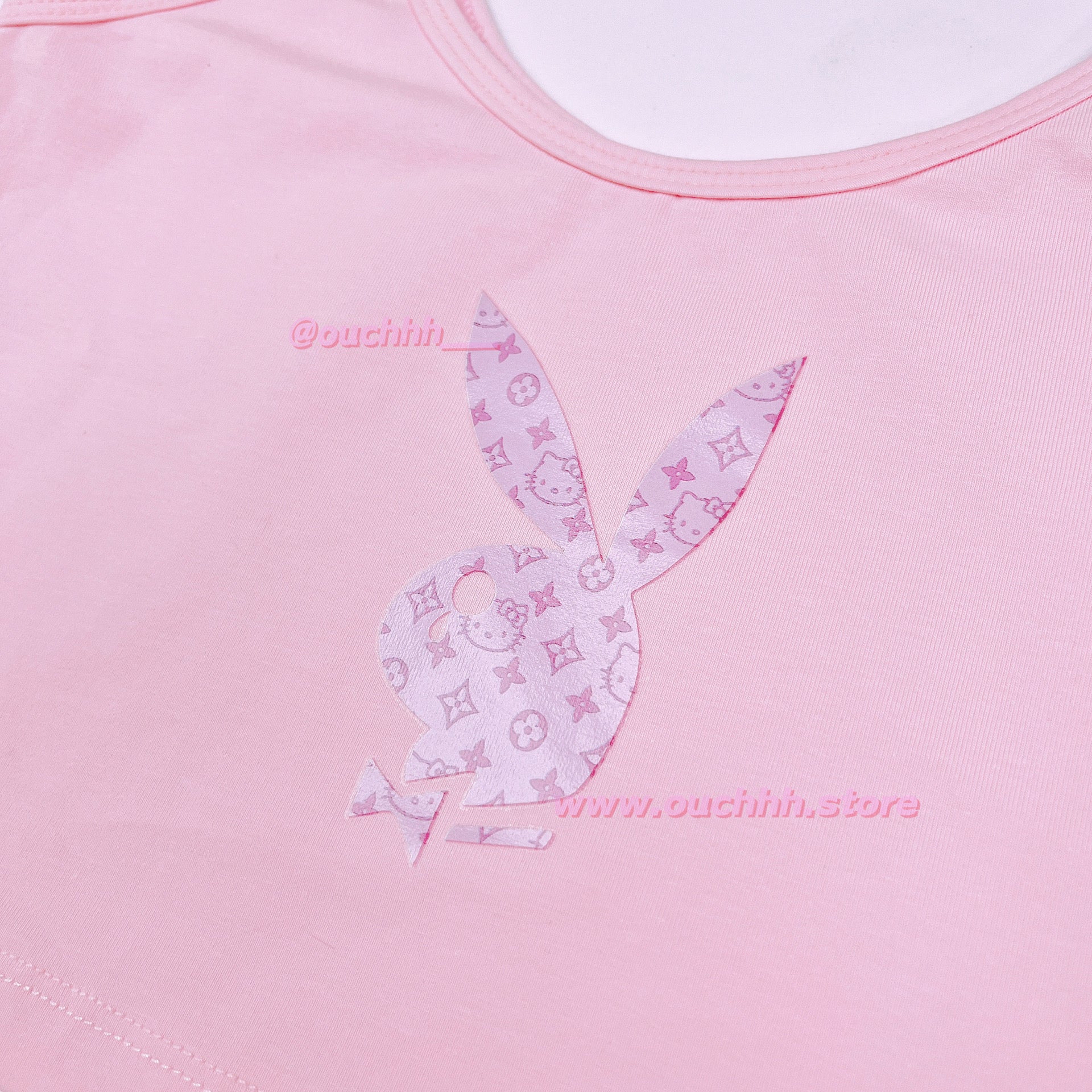 Cry Bunny Crop Cami (Pink)
